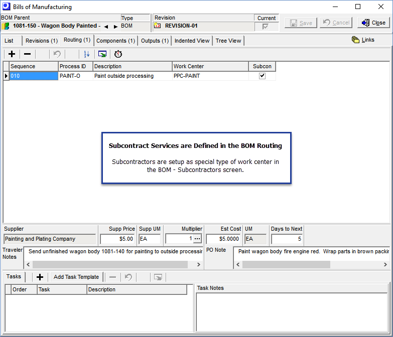 02SubcontractRouting DBA Manufacturing Software