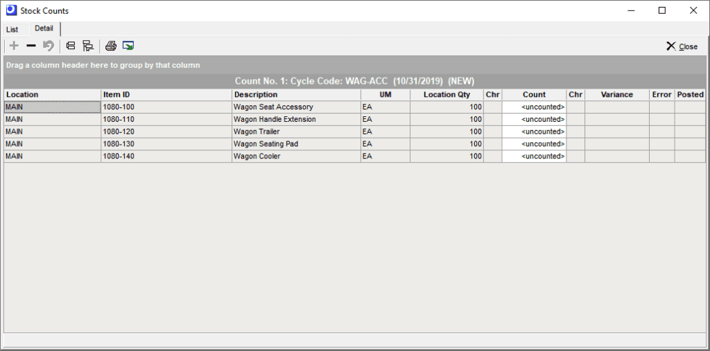 cyclecodesdetail DBA Manufacturing Software